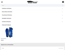 Tablet Screenshot of orthoticfactory.com